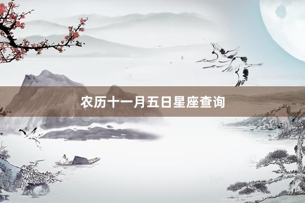 农历十一月五日星座查询